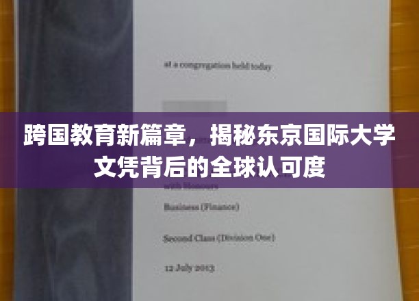 跨国教育新篇章，揭秘东京国际大学文凭背后的全球认可度