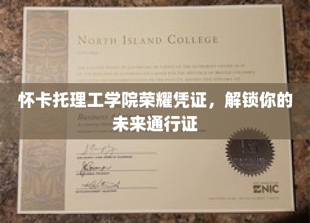 怀卡托理工学院荣耀证书，开启你的未来之路