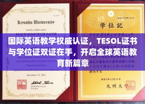 双证荣耀，TESOL国际英语教学权威认证，共筑全球英语教育新纪元