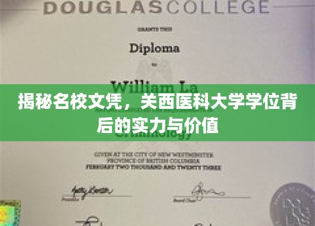探寻关西医科大学学位的含金量，名校光环下的实力与价值解析