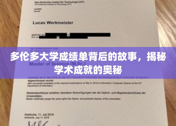 解锁多伦多大学成绩单，探索学术辉煌的隐藏密码