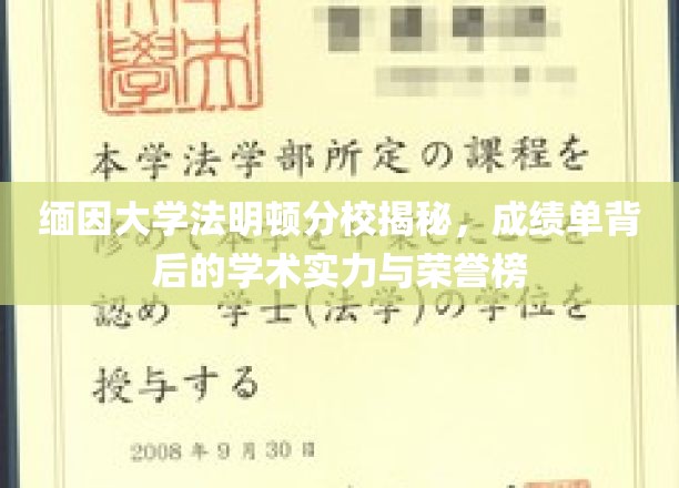 缅因法明顿分校探秘，揭秘成绩单背后的辉煌学术成就与荣誉榜单