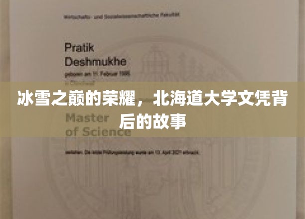 冰雪之巅的荣耀，北海道大学文凭背后的故事