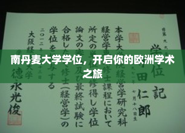 南丹麦大学学位，引领你踏上欧洲学术探索之旅