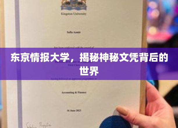 揭开东京情报大学文凭之谜，隐藏的精英教育面纱