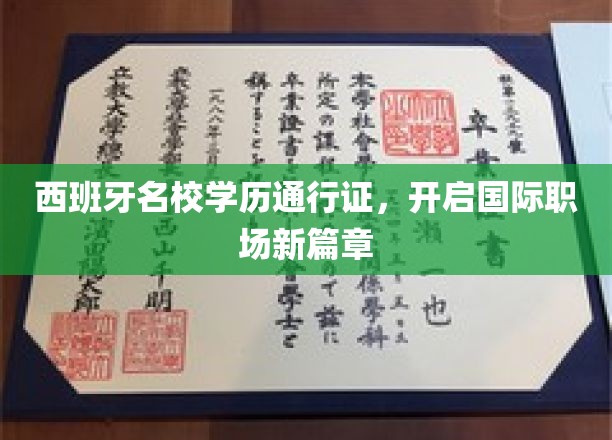 跨国职场通行证，西班牙名校学历，助你驾驭全球职场舞台