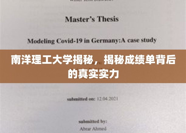 南洋理工大学揭秘，揭秘成绩单背后的真实实力