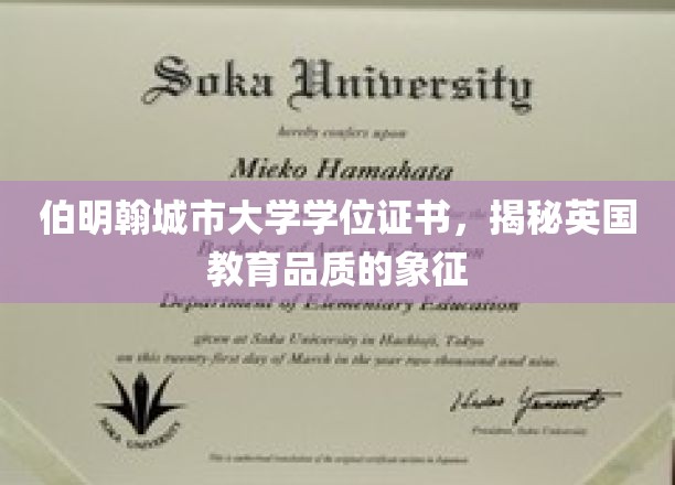 伯明翰城市大学学位证书，揭秘英国教育品质的象征