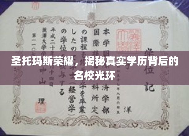 圣托玛斯荣耀，揭秘真实学历背后的名校光环
