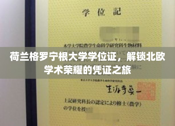 北欧荣耀通行证，揭秘荷兰格罗宁根大学学位证的非凡之旅