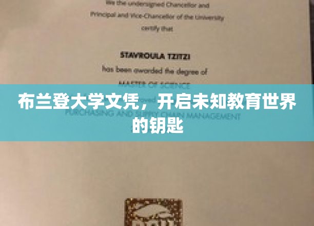 布兰登大学文凭，开启未知教育世界的钥匙