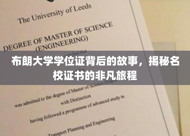 布朗大学学位证，探寻名校证书背后的传奇之旅