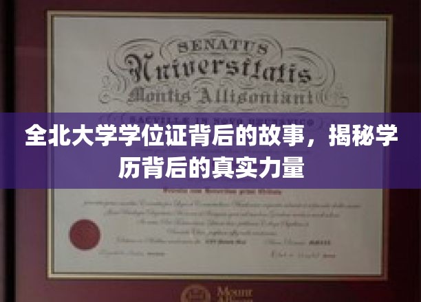 全北大学学位证，揭开学历背后的不凡力量之旅