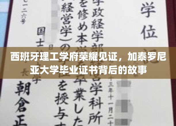 揭开加泰罗尼亚大学荣耀证书背后的传奇篇章