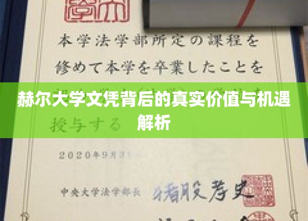 解码赫尔大学文凭，揭秘其深层价值与无限机遇