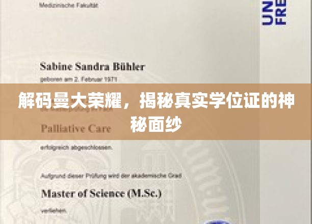 揭开曼大学位证背后的传奇故事