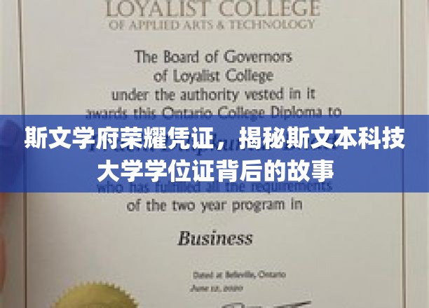 斯文学府荣耀凭证，揭秘斯文本科技大学学位证背后的故事