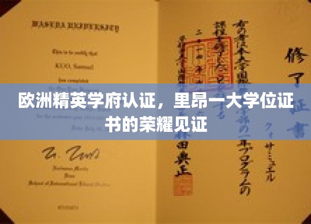 欧洲名校认证之光，里昂一大学位证书，荣耀与学术的双重见证