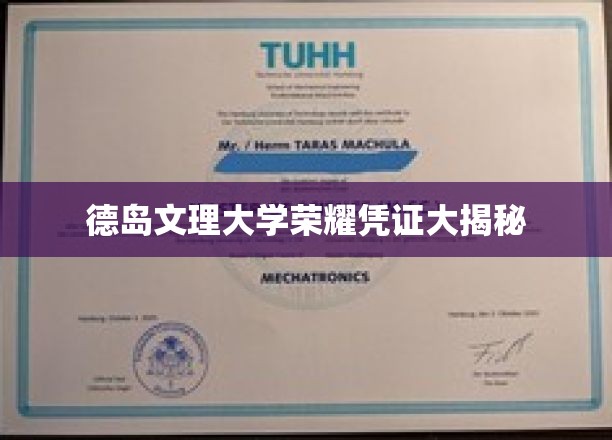德岛文理大学独家荣耀证书背后的故事揭晓