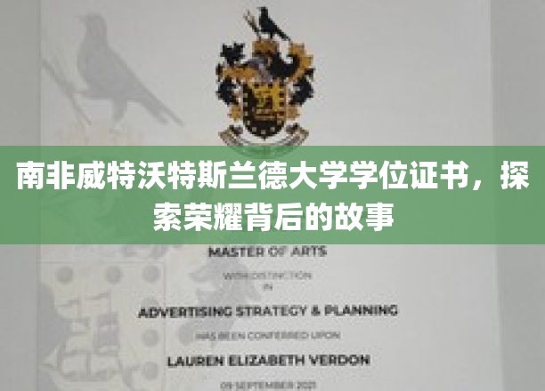 南非威特沃特斯兰德大学荣耀证书，揭秘荣耀背后的传奇人生