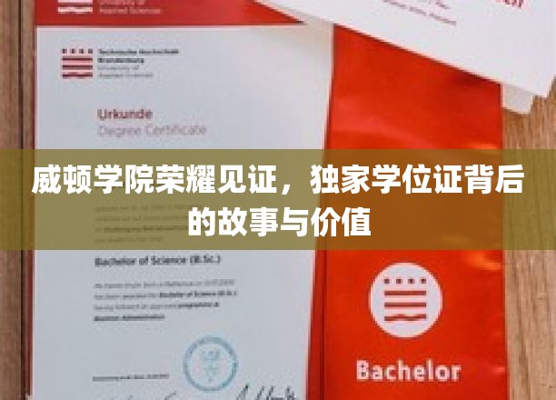 威顿学院荣耀见证，独家学位证背后的故事与价值
