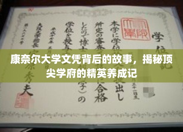 康奈尔荣耀，探寻世界名校精英育成的秘密之路