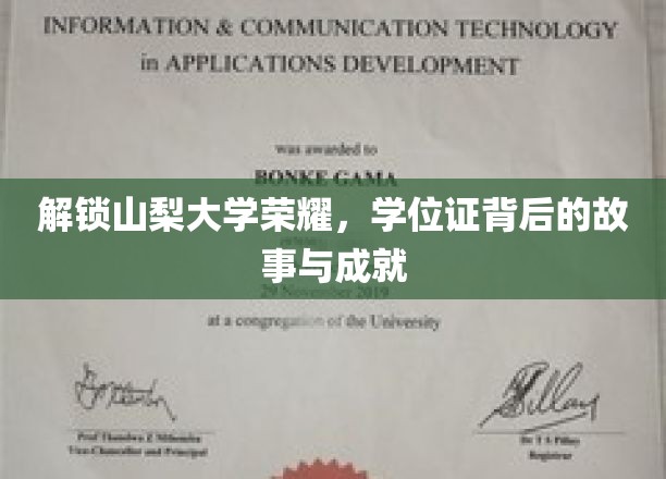 山梨大学辉煌背后，学位证承载的传奇与辉煌