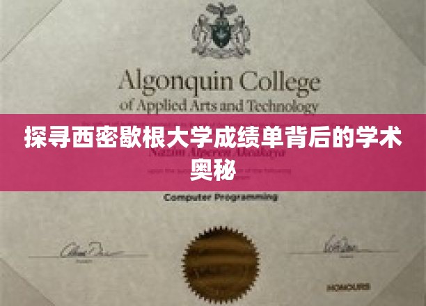 探寻西密歇根大学成绩单背后的学术奥秘