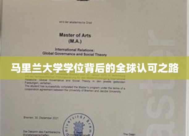 马里兰大学学位，跨越国界的全球认可传奇之旅