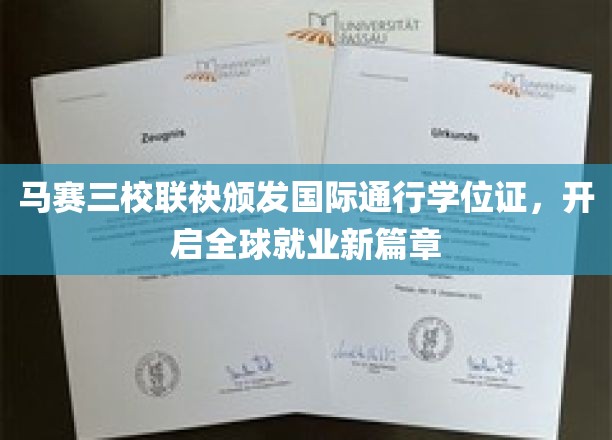 跨域融合，马赛三校携手打造国际通行学位证，引领学子迈向世界舞台