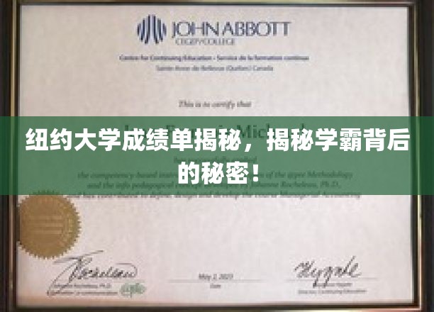 纽约大学成绩单揭秘，探寻学霸背后的奥秘！