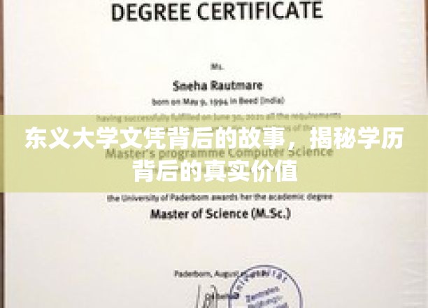 东义大学文凭背后，探寻学历的深层价值与传奇历程