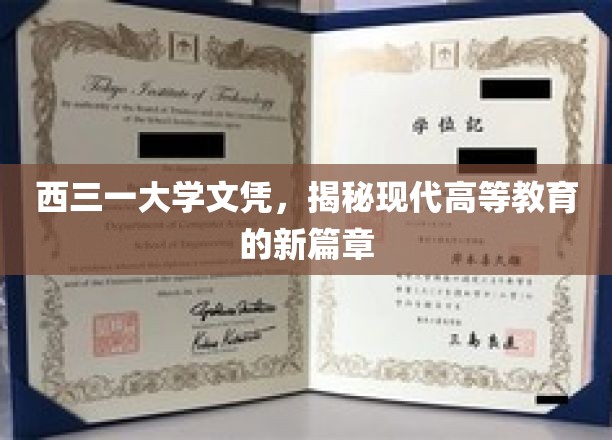 破译西三一大学文凭，现代高等教育的革新之旅