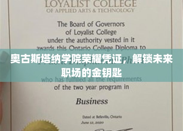 奥古斯塔纳学院高光证书，引领职场精英之路的璀璨钥匙
