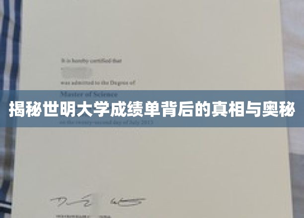 深入剖析世明大学成绩单的深层内涵与神秘面纱