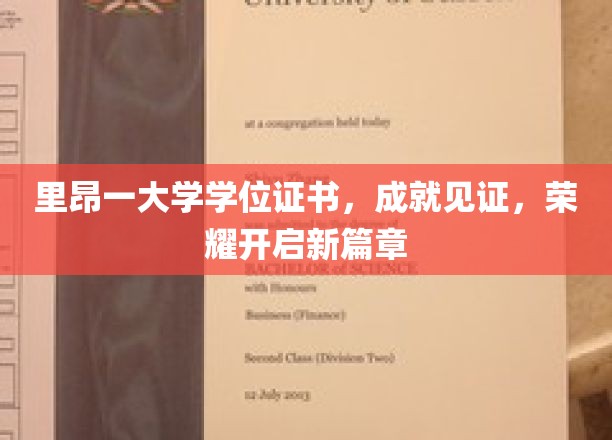 里昂大学荣耀启程，学位证书见证成就新篇章