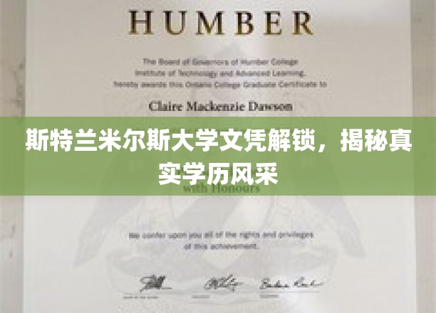 斯特兰米尔斯学历风采大揭秘，揭开文凭背后的真实力量