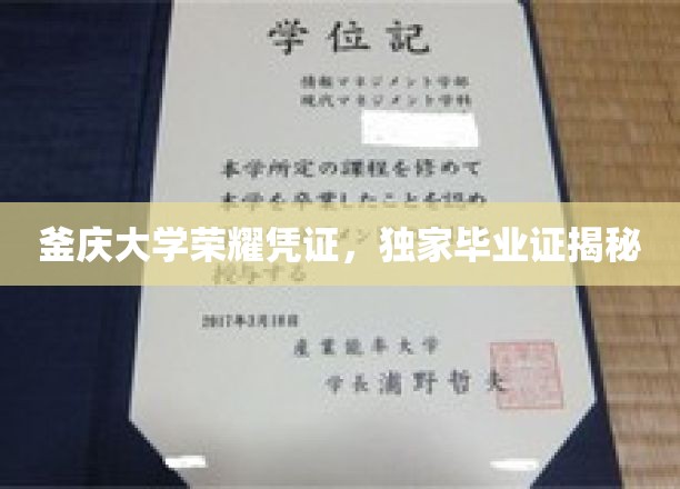 釜庆大学荣耀瞬间，揭秘真实毕业证背后的故事