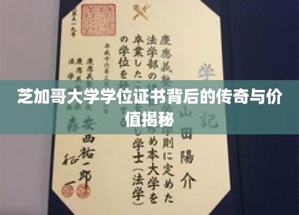 芝加哥大学学位证书，揭开学术荣耀背后的神秘面纱