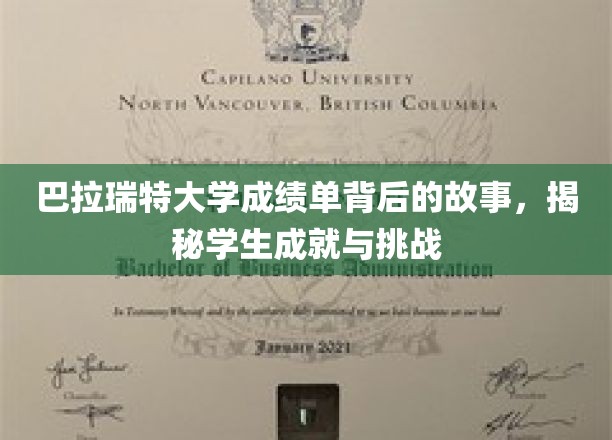巴拉瑞特大学成绩单背后的故事，揭秘学生成就与挑战