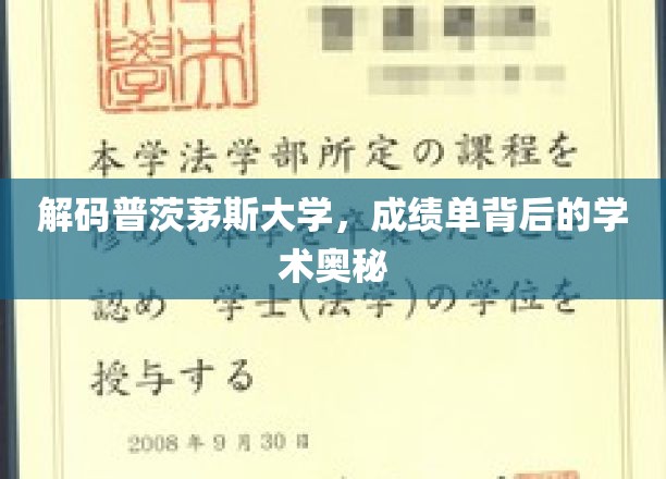 解码普茨茅斯大学，成绩单背后的学术奥秘