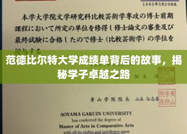 探索范德比尔特大学卓越学子背后的成绩单传奇