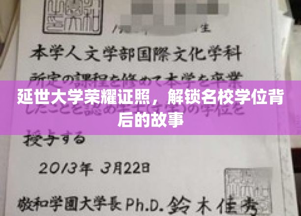 延世荣耀，探寻名校学位背后的传奇历程