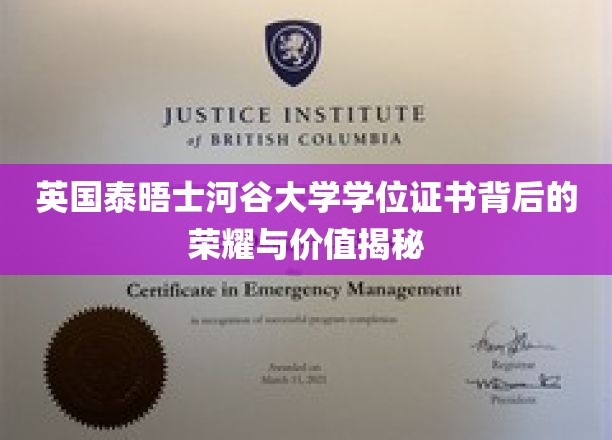 解码泰晤士河谷大学学位证书，荣耀价值一探究竟