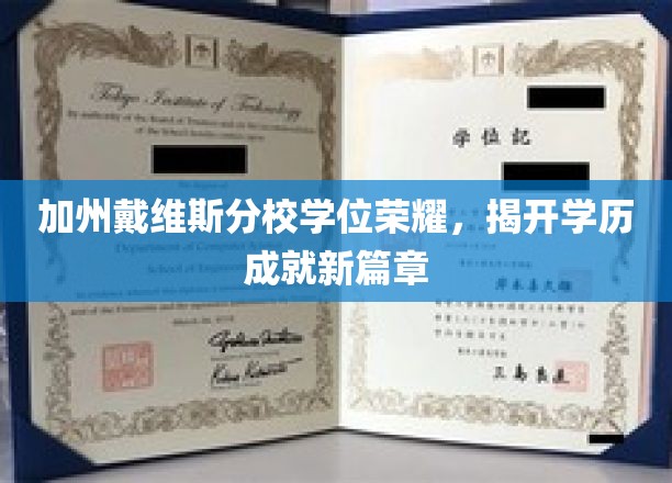 加州戴维斯分校学位荣耀，开启学历成就新篇章