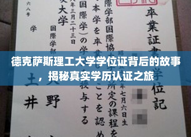 德克萨斯理工大学学位证书背后的故事，揭秘真实学历认证之旅