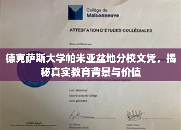 德克萨斯大学帕米亚盆地分校文凭，探寻其背后的教育内涵与市场价值