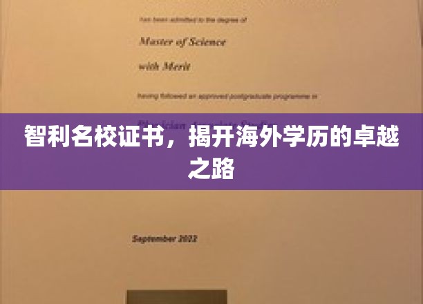 智利名校证书，铺就海外学历的卓越之路