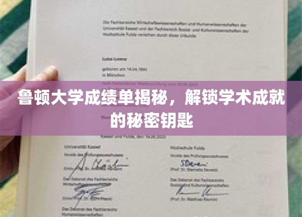 鲁顿大学成绩单探秘，解码学霸之路的秘密宝藏