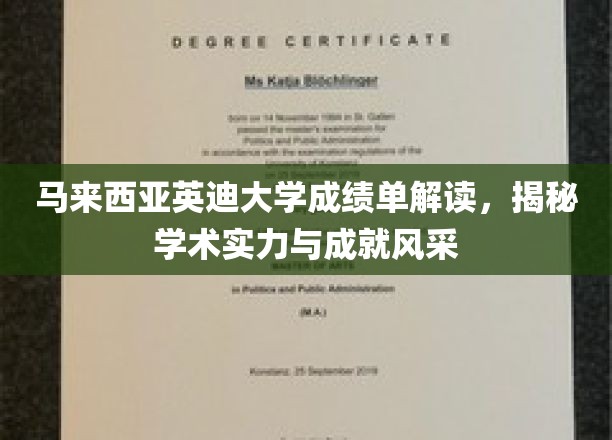 英迪大学成绩单深度剖析，解锁学术卓越与风采展现